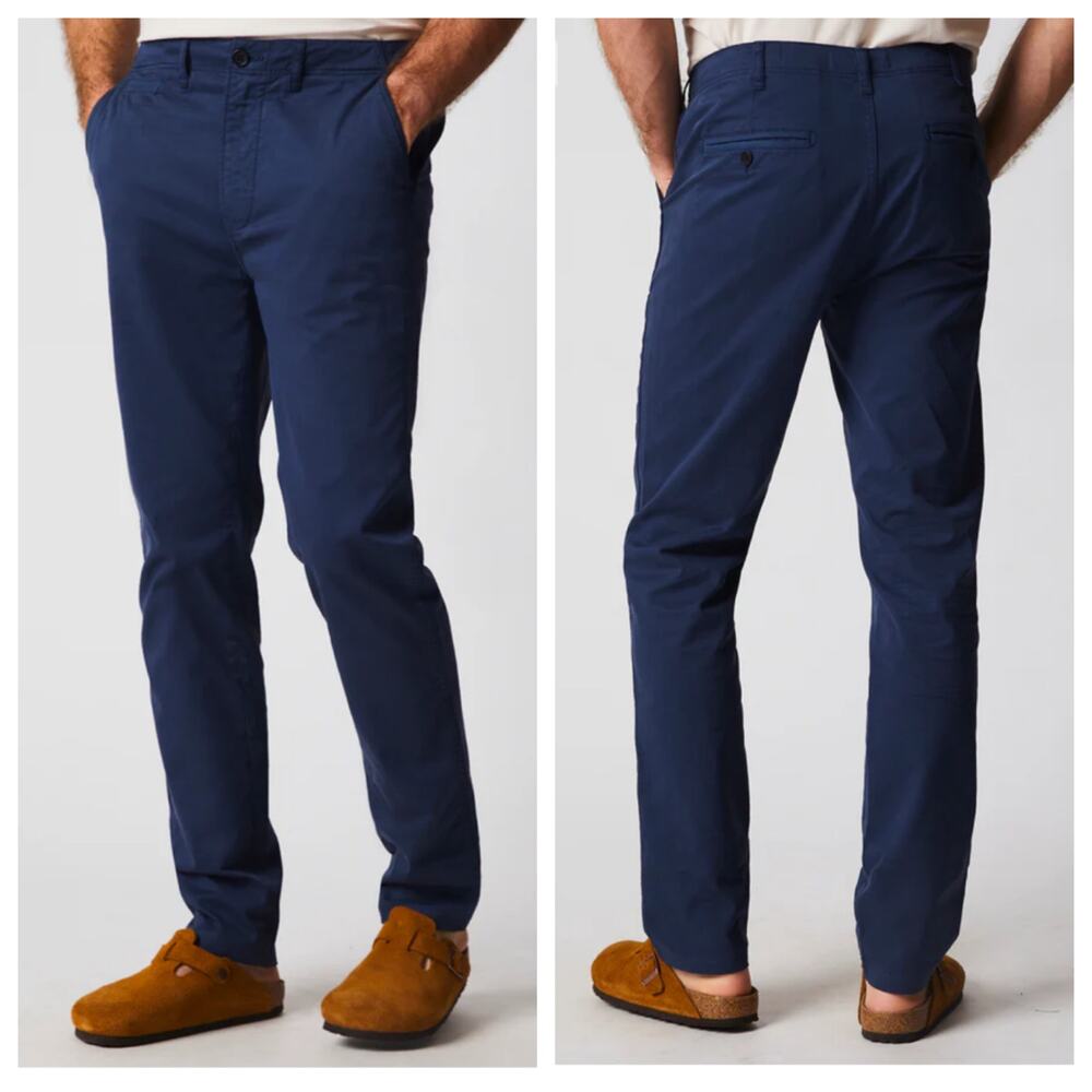 Billy Reid Carbon Blue 100% Pima Cotton Chino Pant Sz 34